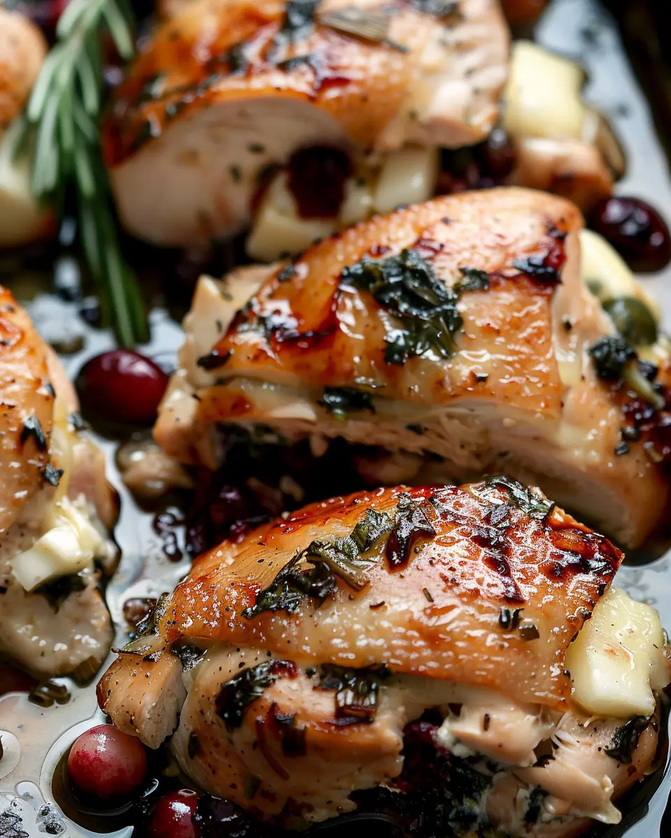 Cranberry and Brie Stuffed Chicken