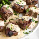 Garlic Butter Steak Bites with Parmesan Cream Sauce