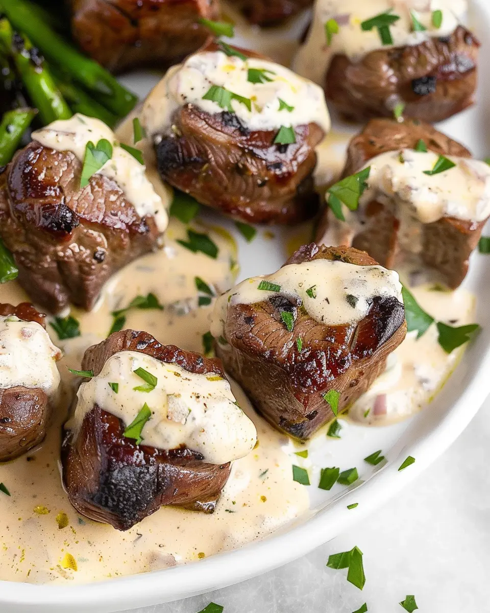 Garlic Butter Steak Bites with Parmesan Cream Sauce: Easy Indulgence