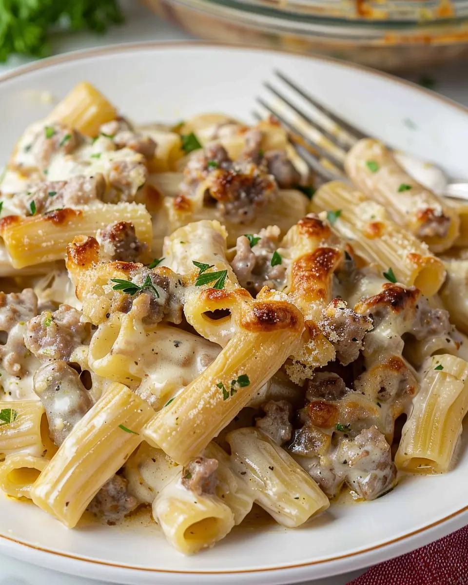 Sausage Alfredo Rigatoni: Indulgent Comfort Food Made Easy