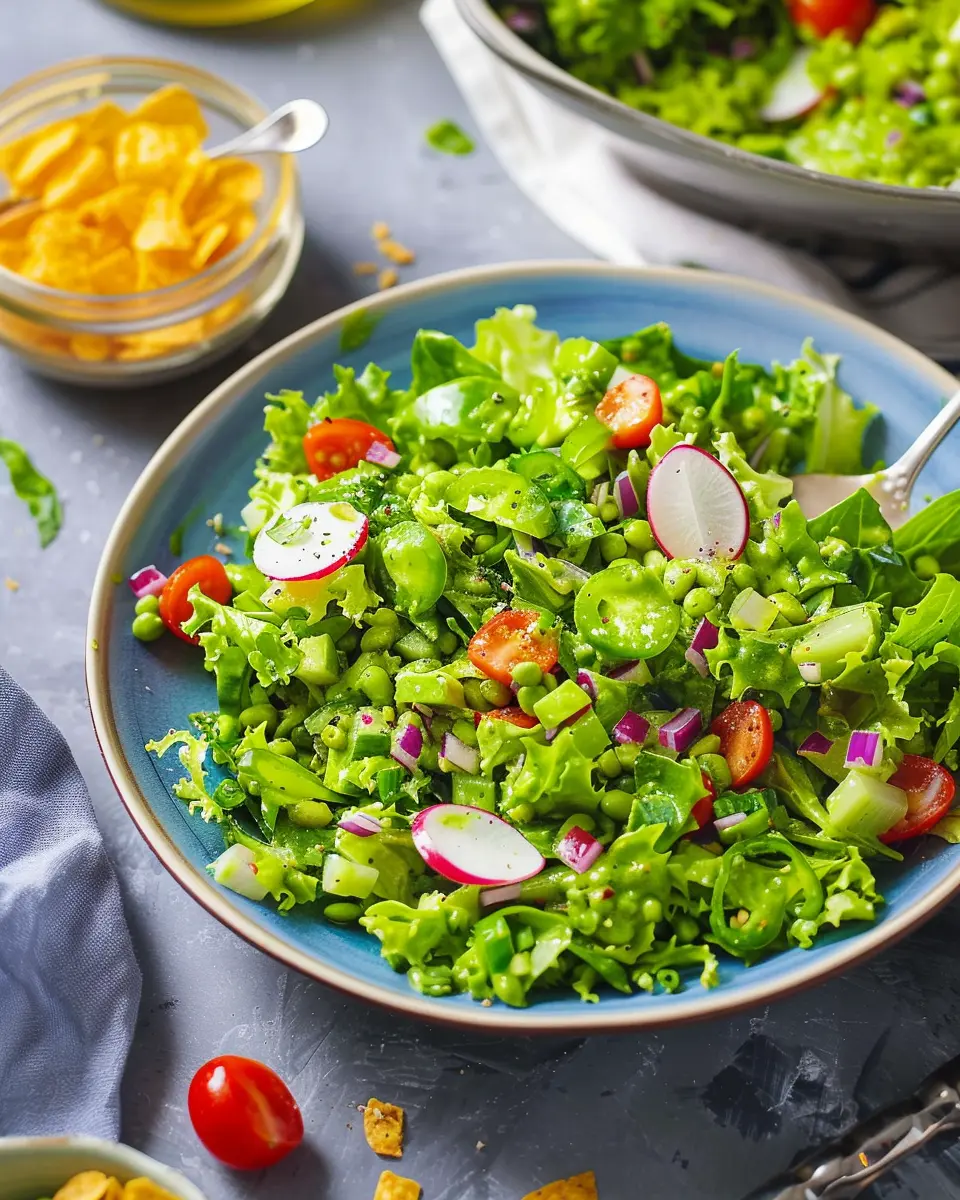 Green Goddess Salad: The Best Fresh Recipe with Turkey Bacon and Chicken Ham