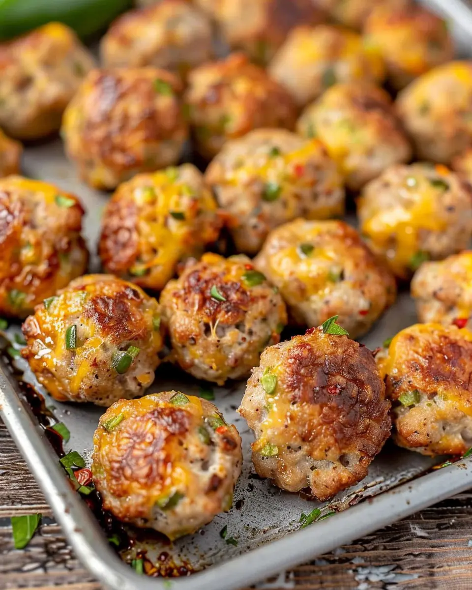 Jalapeno Popper Sausage Balls: Easy Turkey Bacon Delight