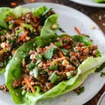 Asian Ground Beef Lettuce Wraps
